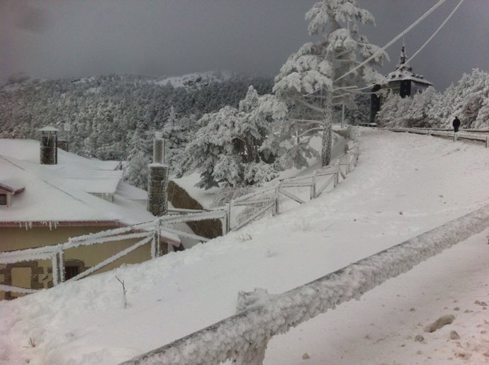 Nieve en la sierra de Madrid