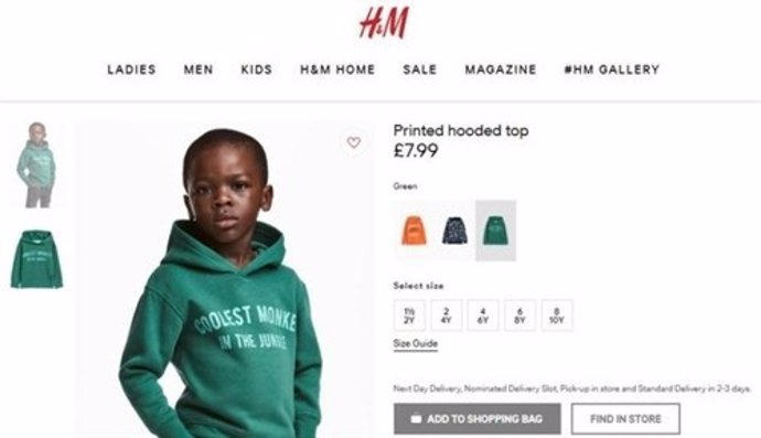 Anuncio de H&M acusado de racista