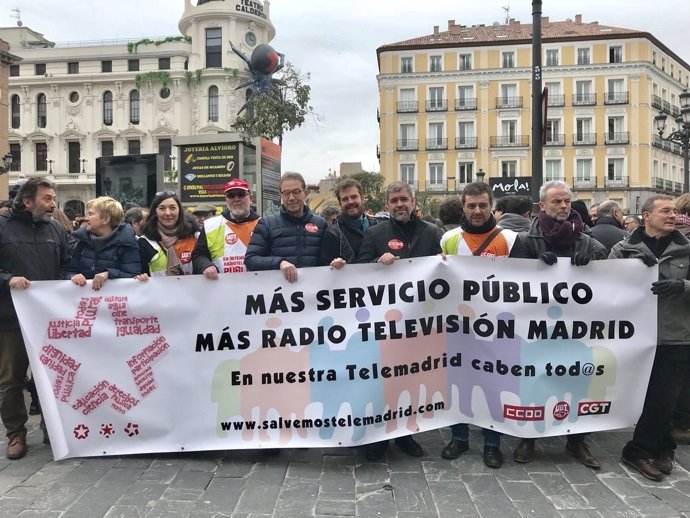 Trabajadores de Radio Televisión Madrid recuerdan el 5º aniversario del ERE