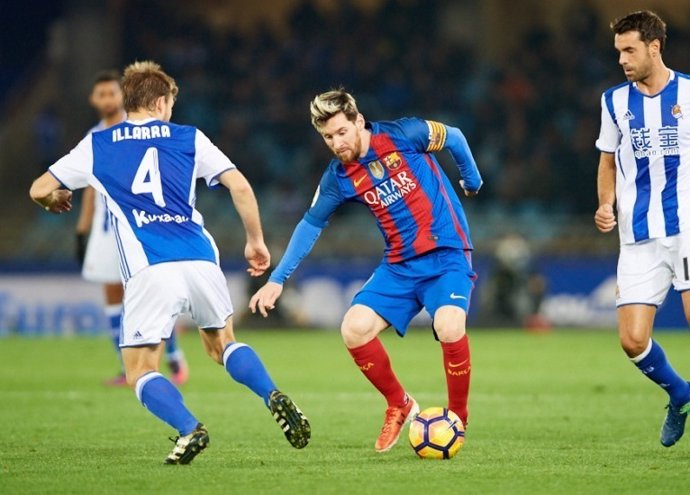 Leo Messi Asier Illarramendi Xabi Prieto Barcelona Real Sociedad