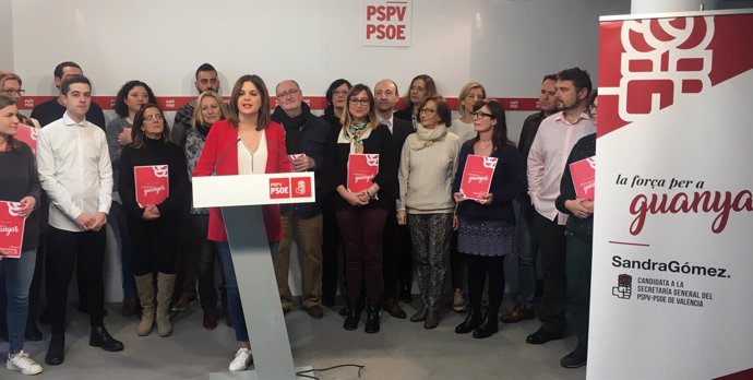 Sandra Gómez presenta su candidatura a las primarias del PSPV
