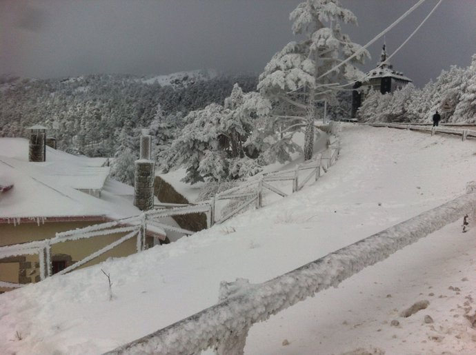 Nieve en la sierra de Madrid