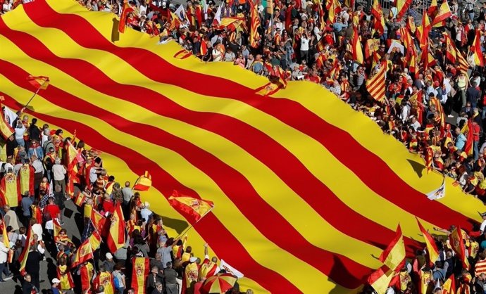 Manifestación por la unidad de España a finales de octubre de 2017