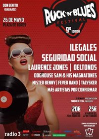 Ilegales y Seguridad Social, en el cartel del Festival Rock 'N' Blues que se celebra en mayo en Don Benito