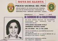Dos detenidos por la desaparición de la turista española Natahly Salazar