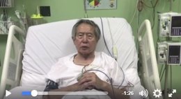 Fujimori, en un vídeo grabado desde la clínica