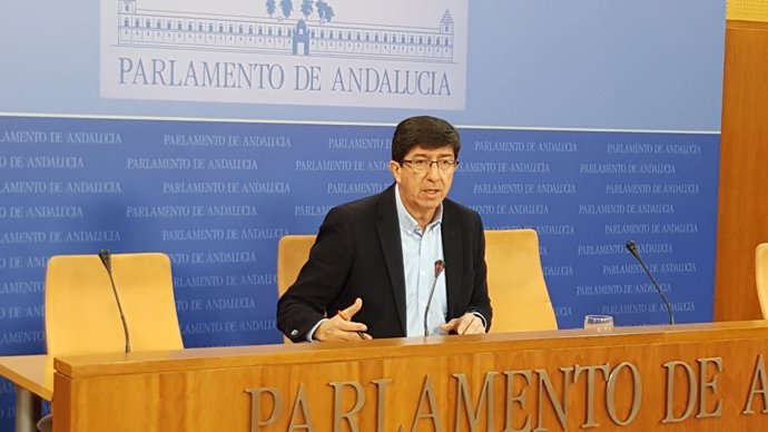 Juan Marín, hoy en rueda de prensa 