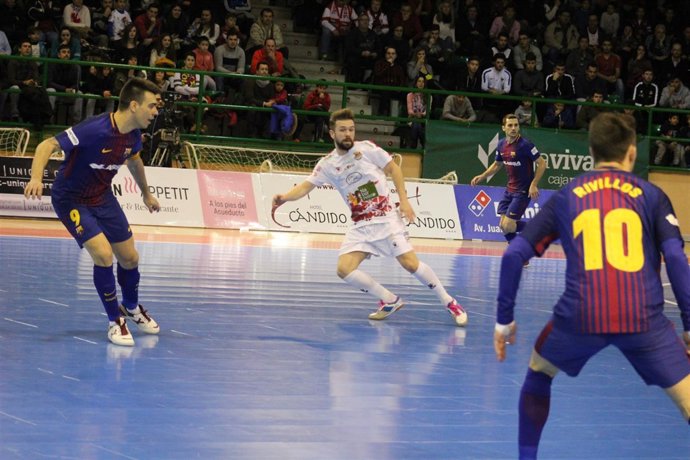 Sergio Lozano en un partido del FC Barcelona Lassa