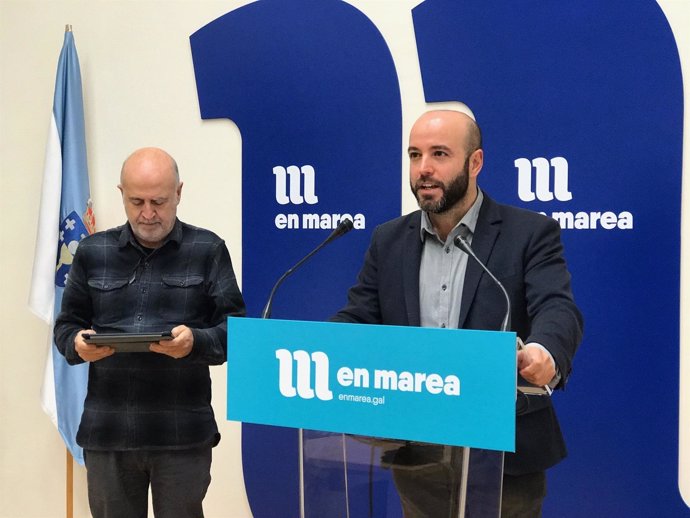 Luís Villares, portavoz del Grupo de En Marea, en rueda de prensa 