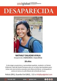 La familia de la valenciana desaparecida en Perú: "No se sabe si ha sido un accidente o no. ¿Por qué no la socorrieron?"