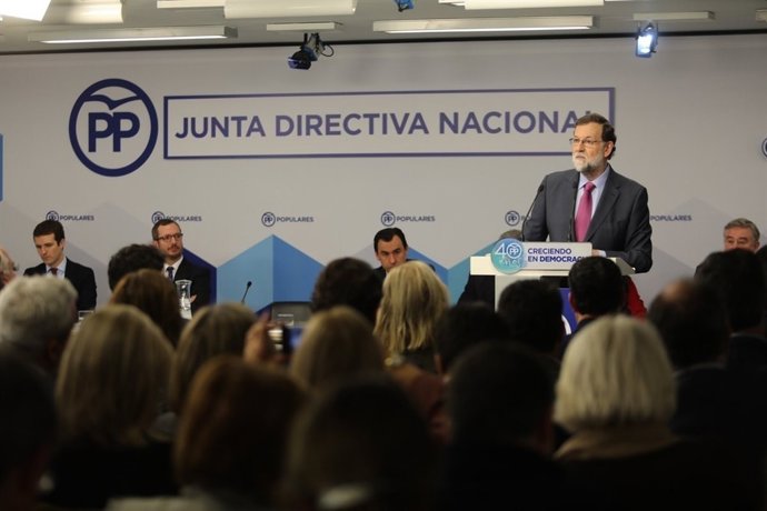 Rajoy preside la Junta Directiva Nacional del PP
