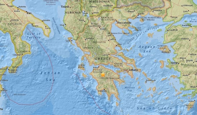 Terremoto de magnitud 4,4 en el sur de Grecia