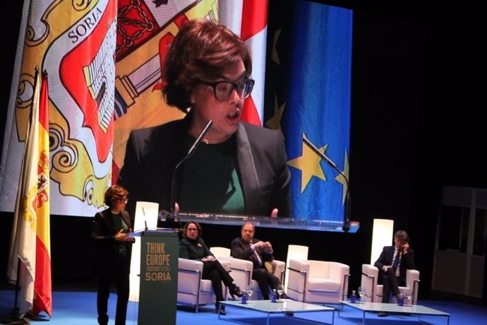 La vicepresidenta en Soria inaugura 'Think Europe'