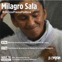 Marchas en Argentina para pedir la liberación de la activista Milagro Sala