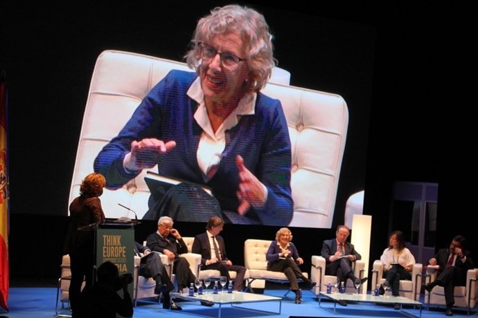 La alcaldesa de Madrid, Manuela Carmena, en Soria