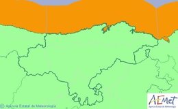Mapa de avisos para este miércoles en Cantabria