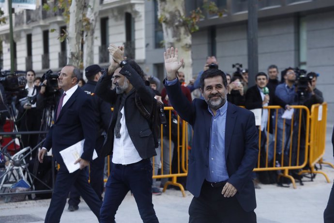 Jordi Sánchez y Jordi Cuixart acuden a declarar a la Audiencia Nacional