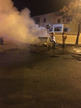 Queman el coche del concejal  de UPU José Carlos Hernández Cansino.