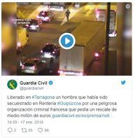 Liberado en Tarragona un varón secuestrado en Errenteria por el que se pidió rescate de 500.000 euros