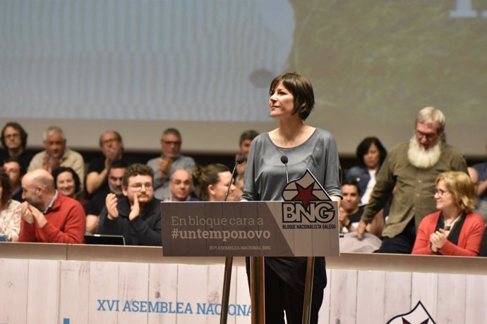 La portavoz nacional del BNG, Ana Pontón, en la asamblea nacional