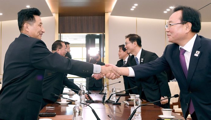 Reunión entre Corea del Norte y Corea del Sur en Panmunjom 
