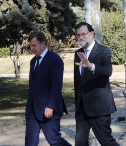 Mariano Rajoy recibe en La Moncloa al primer ministro de Letonia