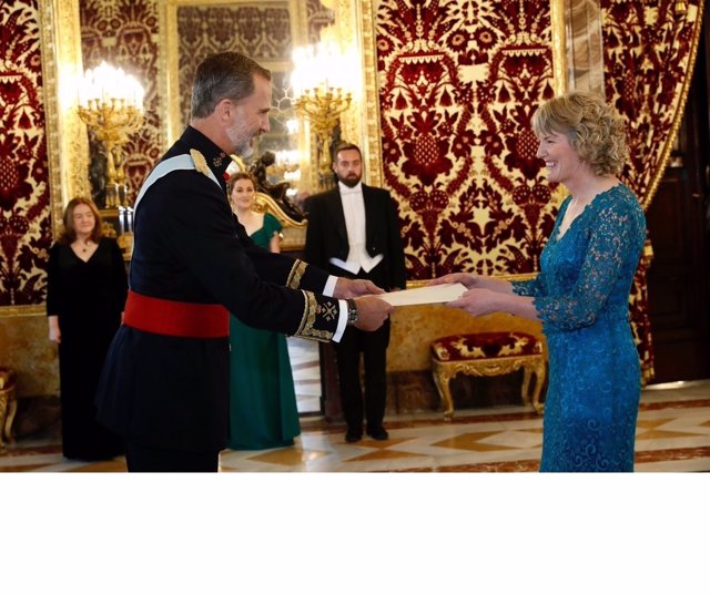 El Rey recibe las cartas credenciales de la embajadora de Irlanda