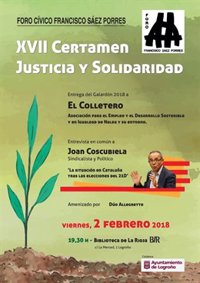La 17º edición del 'Foro Cívico Sáez Porres' distingue a 'El Colletero' en un acto en el que intervendrá Joan Coscubiela