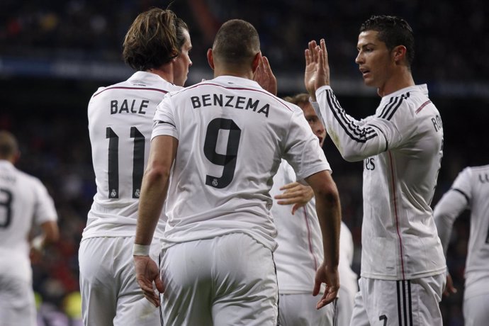Gareth Bale, Karim Benzema y Cristiano Ronaldo 