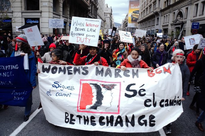Manifestació del 21 de gener del 2017 amb motiu de la Women's March