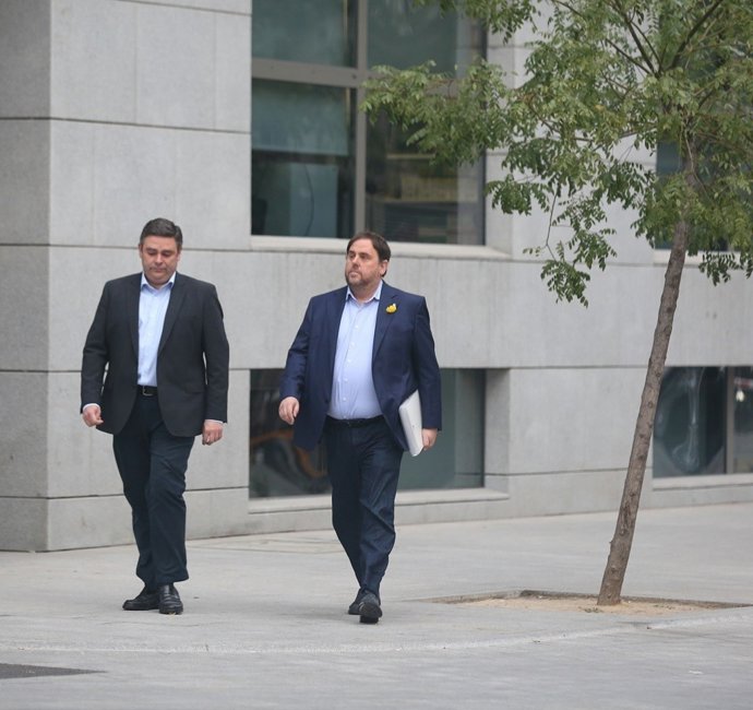 Junqueras arriba a l'Audiència Nacional per declarar per rebel·lió