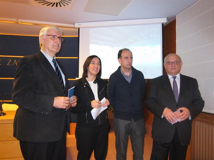 Buesa, Palacín, Lozano y Romero han presentado la muestra este jueves