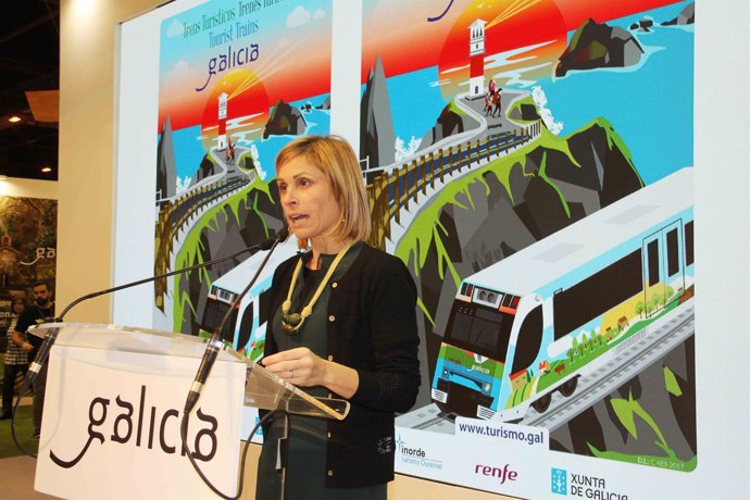 Nava Castro en la presentación de las nuevas rutas turísticas en tren