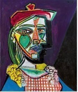 Mujer con boina y vestido de cuadros, Pablo Picasso (1937)