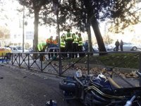 Semana negra para los motoristas en Madrid: 71 accidentes desde el lunes y dos fallecidos