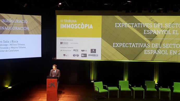 El secr.de Habitatge Carles Sala en la jornada Immoscòpia