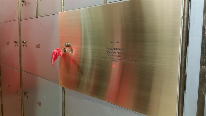 Taquilla de la Caja de las Letras que guarda el legado de Atahualpa Yupanqui