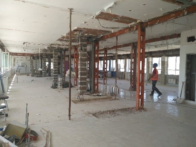 Obras en la sexta planta del Neurotraumatológico