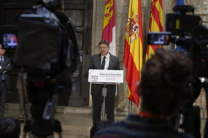 El 'president' Ximo Puig en rueda de prensa