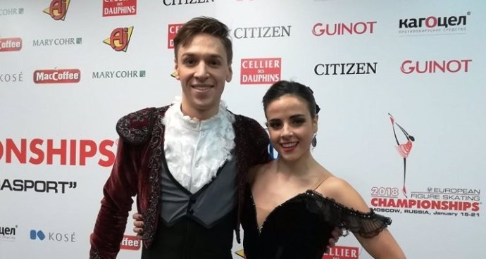 Sara Hurtado y Kirill Jalyavin danza patinaje Europeo