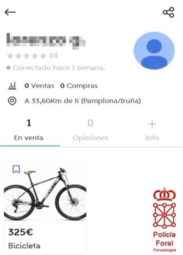 Anuncio de la bicicleta robada