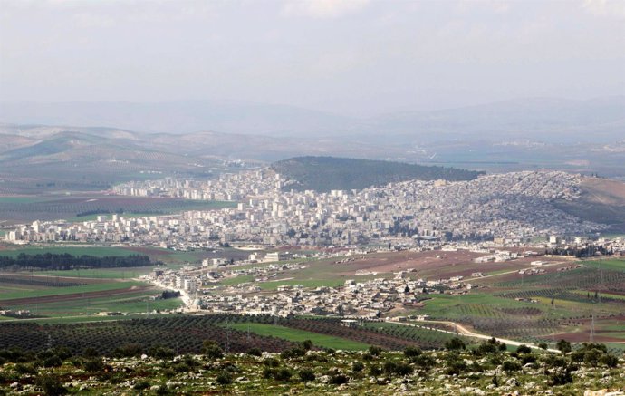 Vista general de la ciudad kurda de Afrin