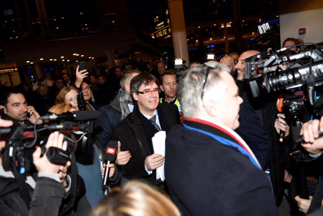 Puigdemont llega al aeropuerto de Copenhague