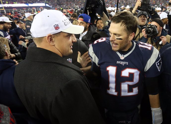 New England Patriots Tom Brady Rob Gronkowski