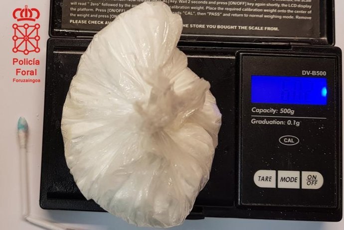 Droga intervenida por la Policía Foral.