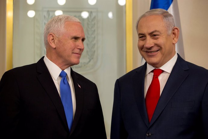 Mike Pence y Benjamin Netanyahu