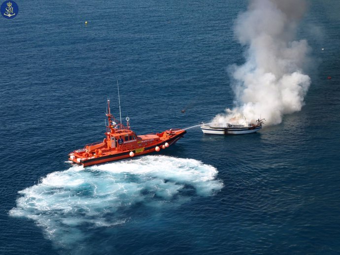 Emergencia atendida por Salvamento Marítimo en 2013.