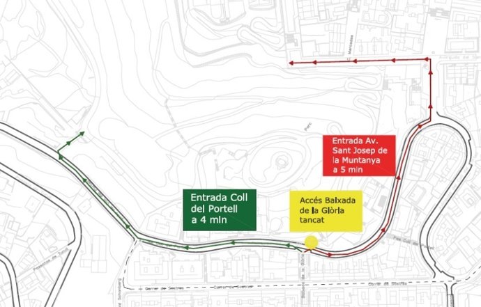 Obras acceso Park Güell Barcelona