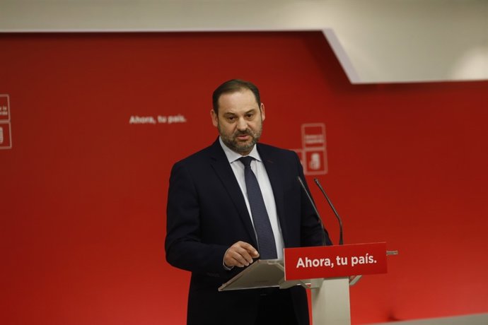 Roda de premsa de José Luis Ábalos després de la reunió d'Executiva Permanent