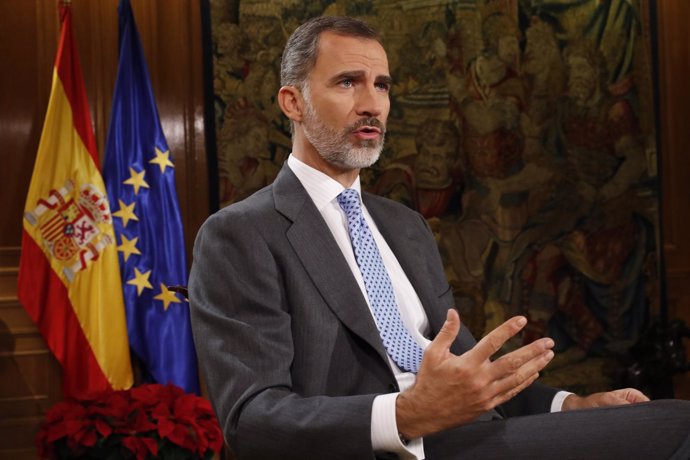 El Rey durante el discurso de Navidad